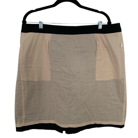 Ann Taylor LOFT Factory Black Eyelet 100% Cotton Lined Skirt Pockets Size 16 - Picture 3 of 6